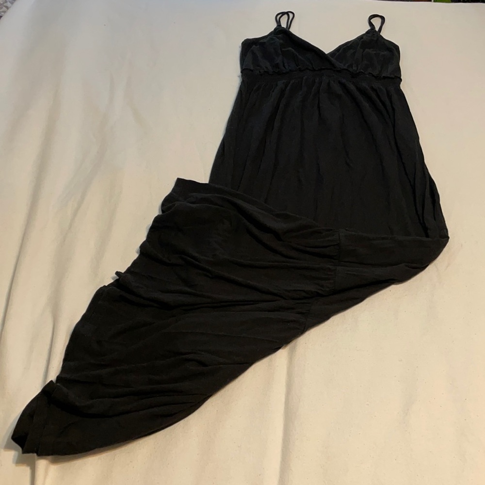 Women’s Maternity Black Maxi Dress, Size Medium